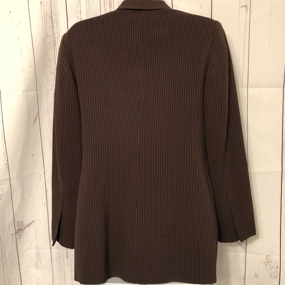 Tombolini Pin Stripe Blazer Sports Coat 46 Silk - Picture 6 of 7